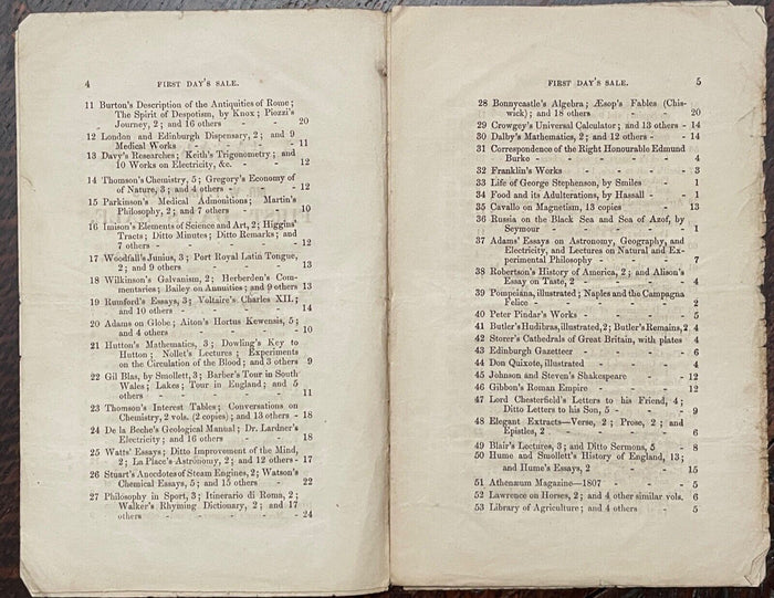 1860 LONDON AUCTION CATALOGUE - W.F. HAMMOND - BOOKS, LIBRARY