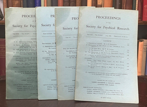 1923-1924 SOCIETY FOR PSYCHICAL RESEARCH - OCCULT TELEPATHY TRANCE PSYCHIC
