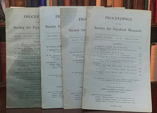 1923-1924 SOCIETY FOR PSYCHICAL RESEARCH - OCCULT TELEPATHY TRANCE PSYCHIC