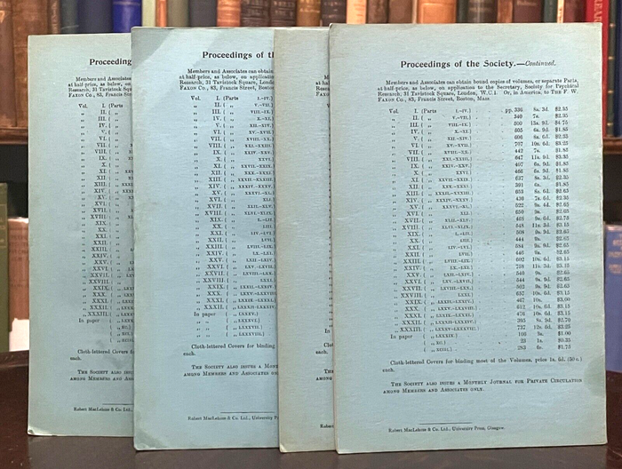 1923-1924 SOCIETY FOR PSYCHICAL RESEARCH - OCCULT TELEPATHY TRANCE PSYCHIC