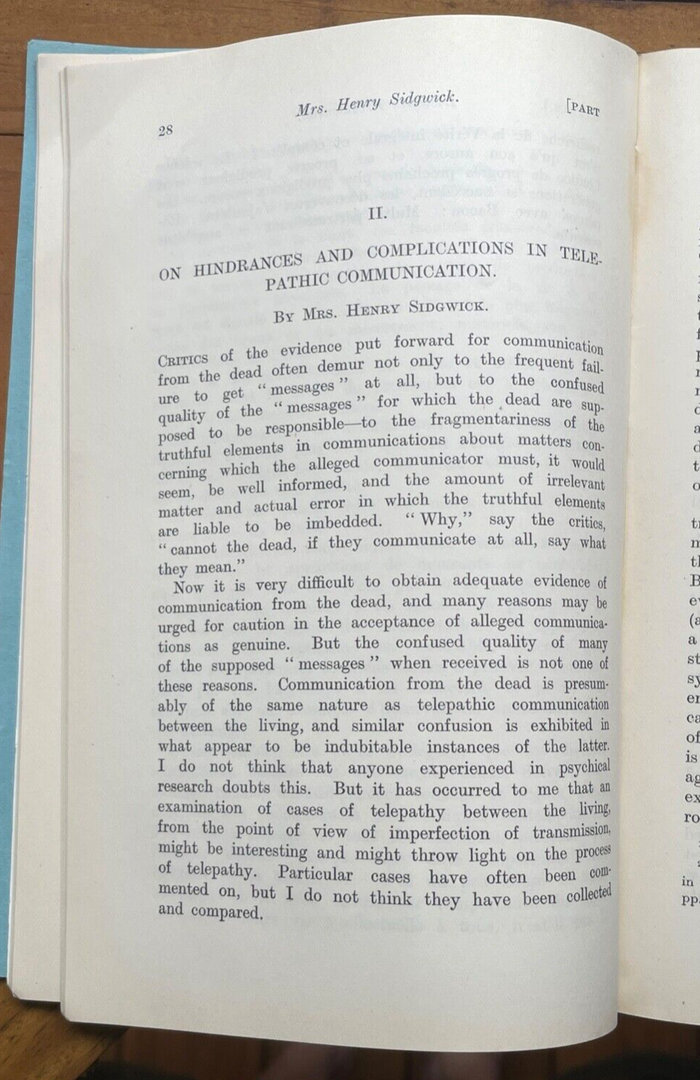 1923-1924 SOCIETY FOR PSYCHICAL RESEARCH - OCCULT TELEPATHY TRANCE PSYCHIC