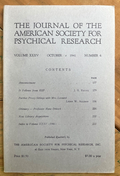 1941 JOURNAL OF AMERICAN SOCIETY FOR PSYCHICAL RESEARCH ASPR - ESP MEDIUMS