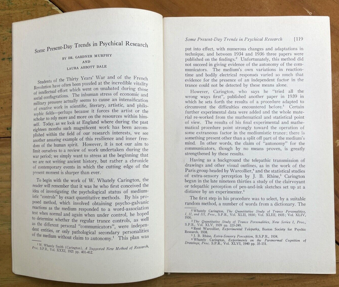 1941 JOURNAL OF AMERICAN SOCIETY FOR PSYCHICAL RESEARCH ASPR - ESP MEDIUMS