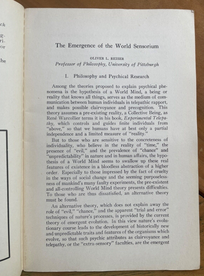 1942 JOURNAL OF AMERICAN SOCIETY FOR PSYCHICAL RESEARCH ASPR - SCIENCE PSYCHISM