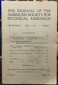 1943 JOURNAL OF AMERICAN SOCIETY FOR PSYCHICAL RESEARCH ASPR - OCCULT PARANORMAL