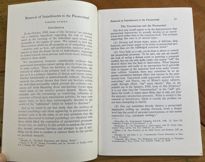 1944 JOURNAL OF AMERICAN SOCIETY FOR PSYCHICAL RESEARCH ASPR PARANORMAL, DEJA VU