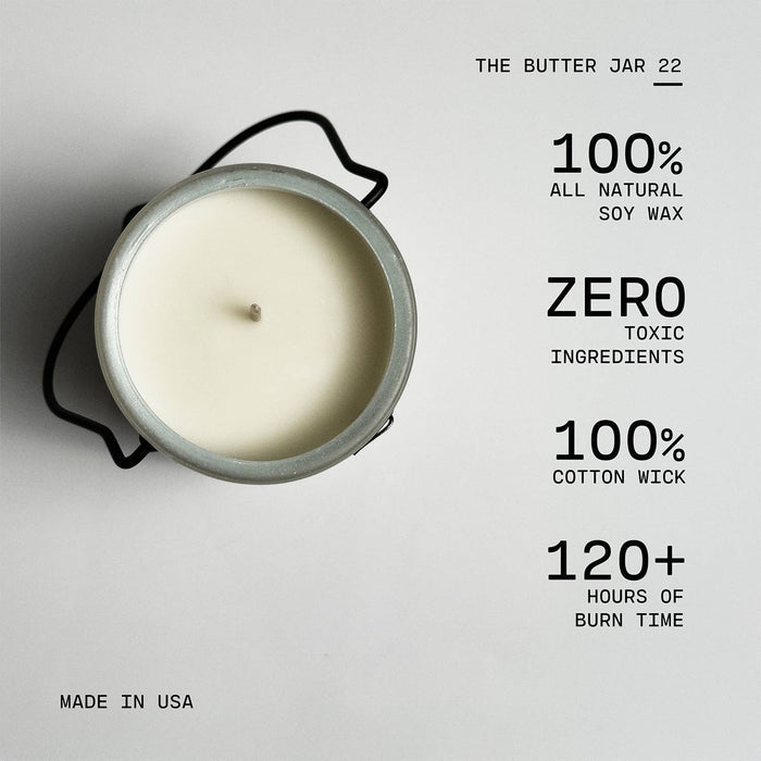 22 oz Butter Jar Candle: Oatmeal, Milk & Honey - 260 Broadway Boutique
