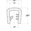 AM Auto Window Gasket Edge Trim 12 feet (Large)