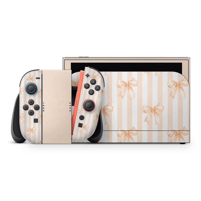 Apricot Bows Nintendo Switch 2 Decal Skin