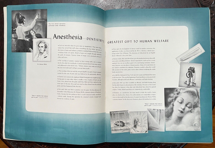 ARABIAN NIGHTS IN DENTISTRY - Nevin, 1st 1941 - COSMETIC TEETH DENTAL CATALOG