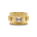 Capucine De Wulf Berry Cubic Zirconia Hammered Ring