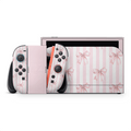 Blush bows Nintendo Switch 2 skin with pink bow pattern on matte vinyl