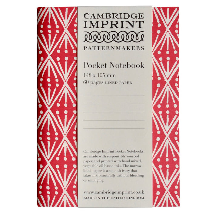 Cambridge Imprint - Pocket Notebook / Selvedge Madder