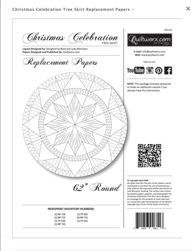 Christmas Celebration Tree Skirt Refill