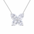 Clearance-Rhodium Plated 925 Silver Chunky CZ Butterfly Pendant Necklace - BGP00054