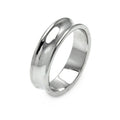 Closeout-Silver 925 Rhodium Plated High Polished Border Ring - STR00020 | Silver Palace Inc.