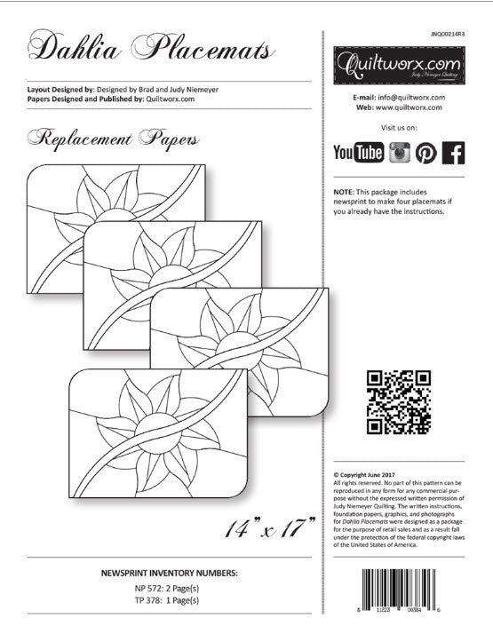 Dahlia Placemats Refill
