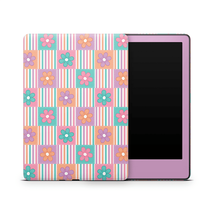 Daisy Patchwork Amazon Kindle Decal Skins