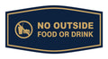 Fancy No Outside Food or Drink Sign