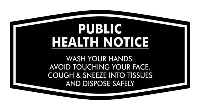 Fancy Public Health Notice Please Wash Your Hands Sign