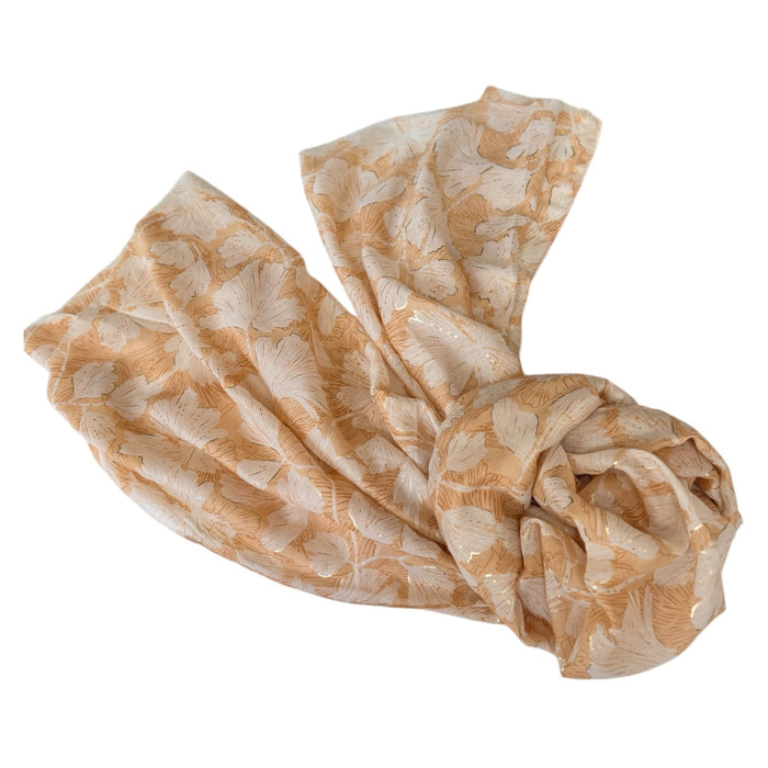 Scarves Australia Fashion Scarves Scarf - Warm Apricot Gold Foil