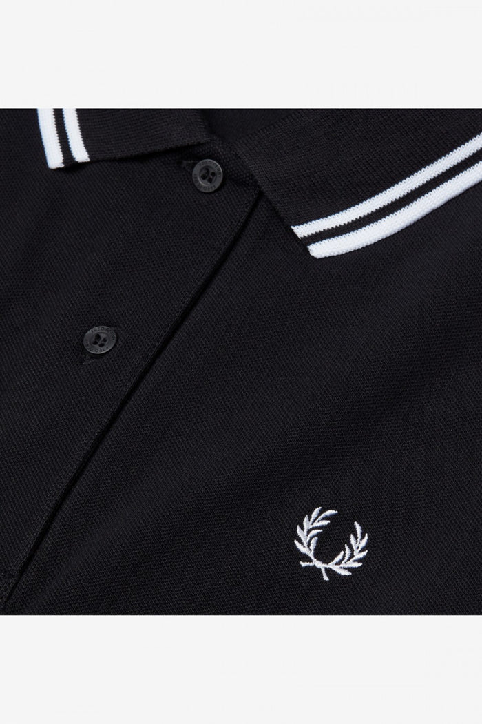 Fred Perry Womens Black / White Polo