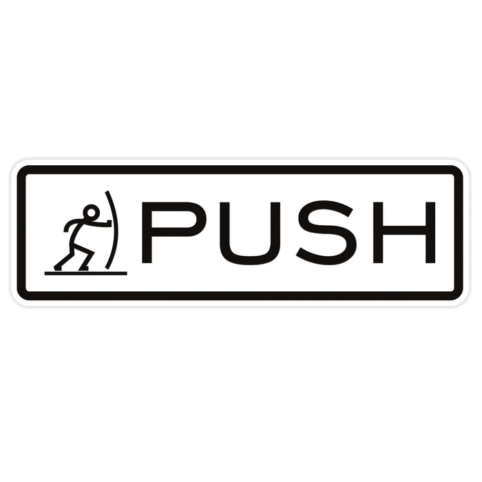 Fun Horizontal Push Pull Door Sign