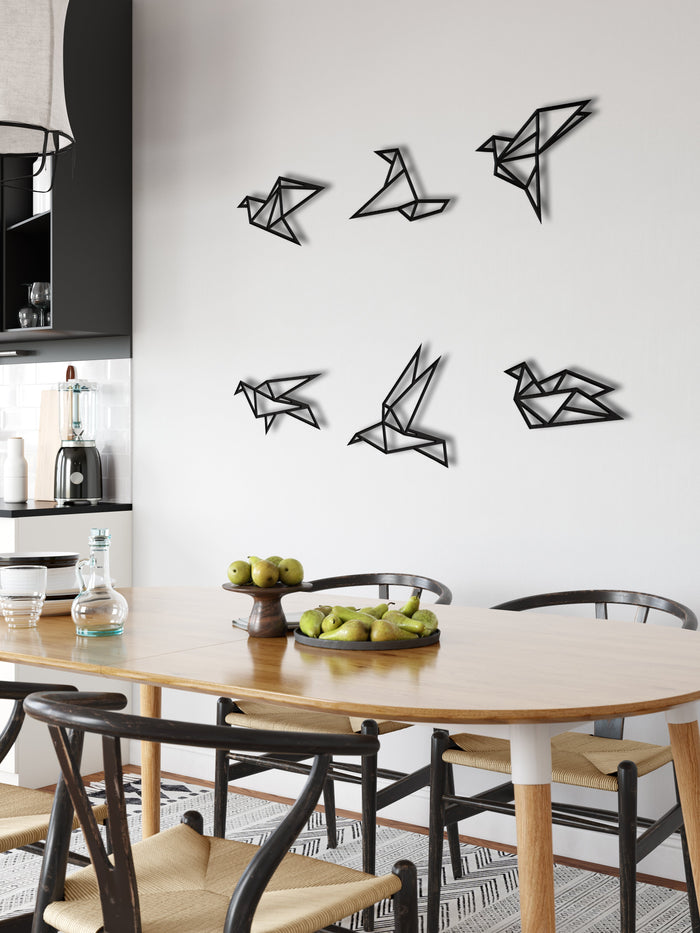Geometric Birds Metal Wall Art