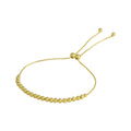 Silver 925 Gold Plated DC Beaded Lariat Bracelet - DIB00024GP | Silver Palace Inc.