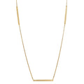 Silver 925 Gold Plated Diamond Cut Bars Necklace - DIN00019GP | Silver Palace Inc.