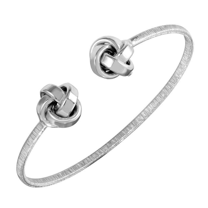 Gold Plated 925 Sterling Silver Love Knot Cuff Bracelets - ARB00050