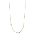 Silver 925 Gold Plated Necklace with Freshwater Pearls and Beads - ECN00028GP | Silver Palace Inc.