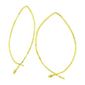 Silver 925 Gold Plated Pull-Through Earrings - STE01103GP | Silver Palace Inc.