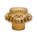 Grand Illusions - Glass Candleholder Large Duo / Amber