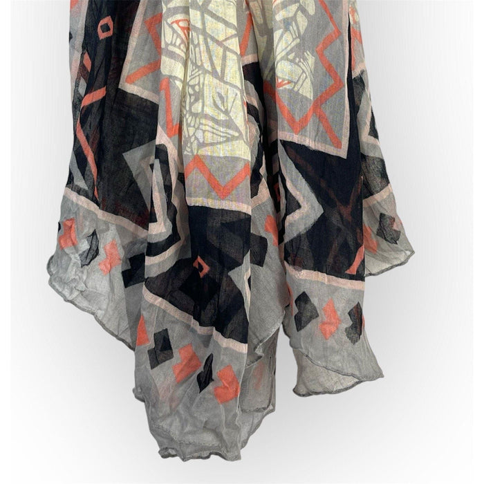 Scarves Australia Fashion Scarf Multicoloured Scarf - Grey Black Pink Geo Print