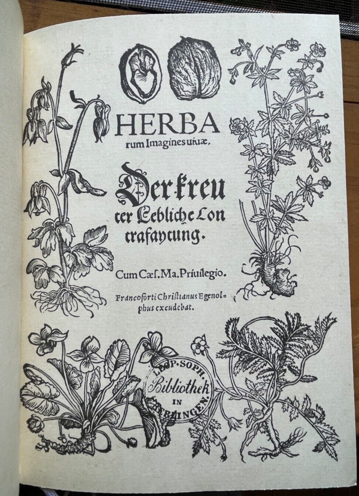 HERBARUM IMAGINES VIVAE, Ltd Luxury Ed #234/300 - 1535 HERBAL MEDICINE HERBALISM