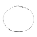 Silver 925 High Polished 8 Sided Snake 025 Anklets 1mm - CHA724 | Silver Palace Inc.