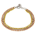 Silver 925 Multi-Colored 5 Strand Bracelets - ARB00038TRI | Silver Palace Inc.