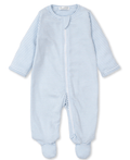 Kissy Kissy Kissy Kissy 3-6M Blue Stripes Zip Footie