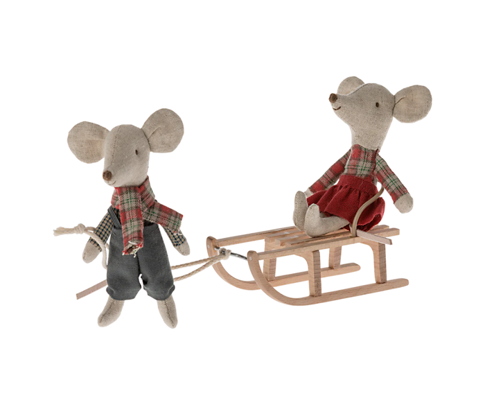 Maileg - Mouse Sled