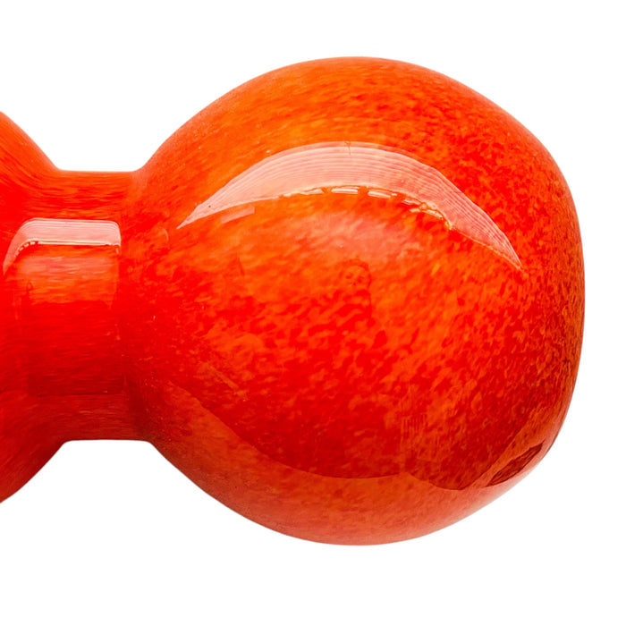 Modern Cased Bubble Orange Glass Vase