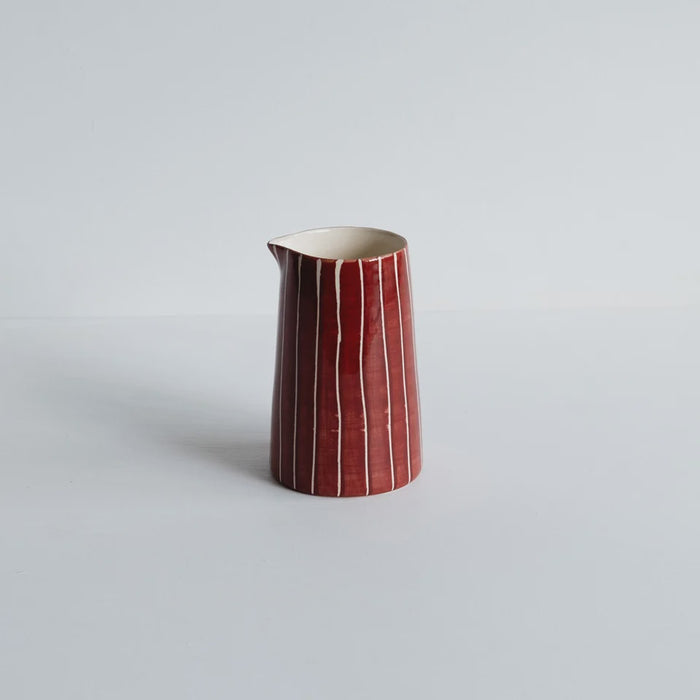 Musango - Creamer Jug Sgrafitto Stripe | Paprika