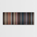 No Strings Attached color palette canvas print: thousands of thin vertical stripes of color