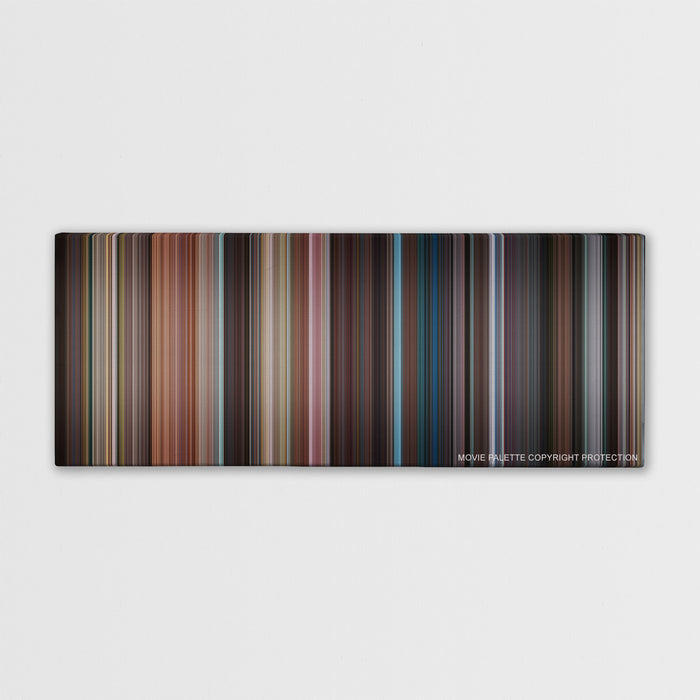 No Strings Attached color palette canvas print: thousands of thin vertical stripes of color