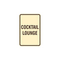 Portrait Round Cocktail Lounge Sign