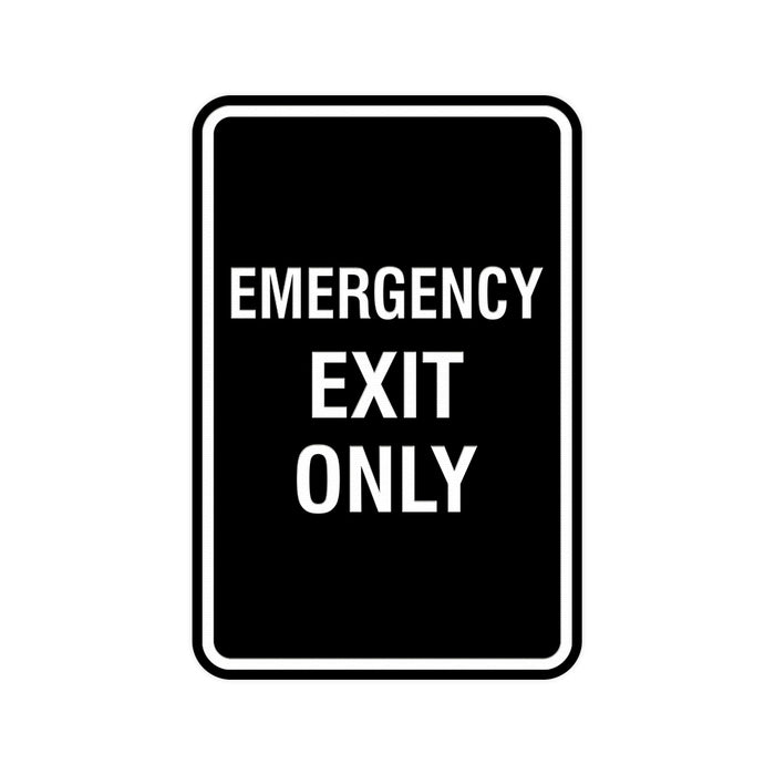 Portrait Round Emergency Exit Only Sign