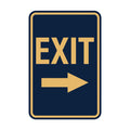 Portrait Round Exit Right Arrow Sign