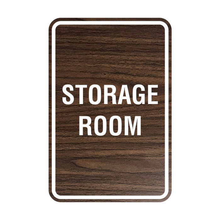 Portrait Round Storage Room Sign