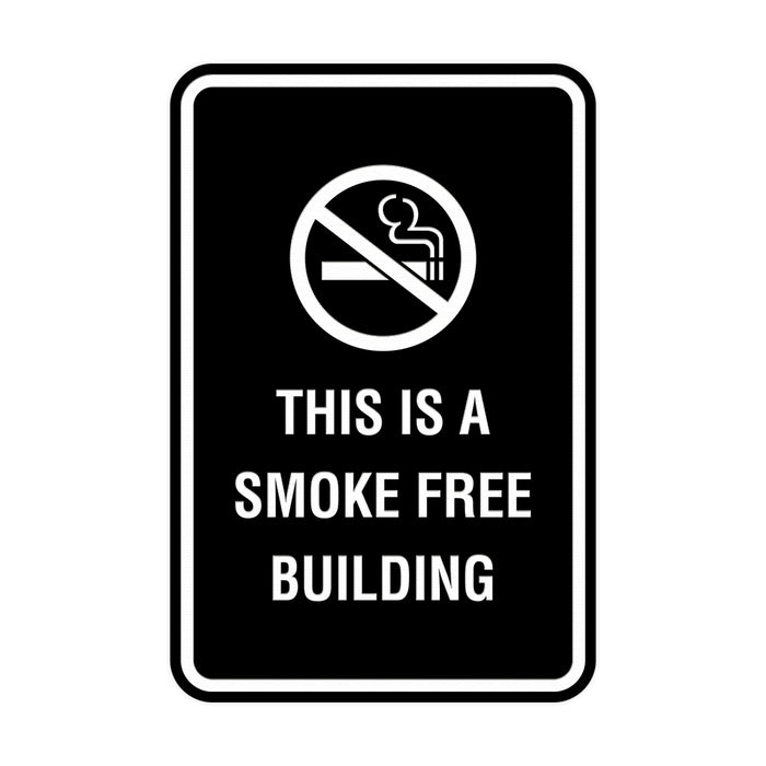Portrait Round This Is A Smoke Free Building Sign