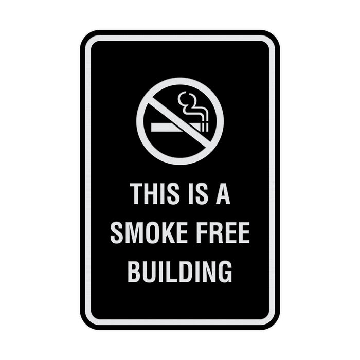 Portrait Round This Is A Smoke Free Building Sign